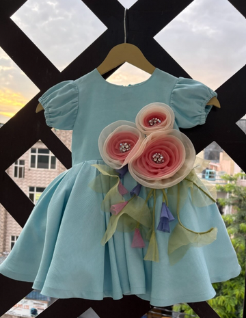 Blue Kids Birthday Dress