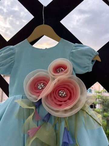 Blue Kids Birthday Dress