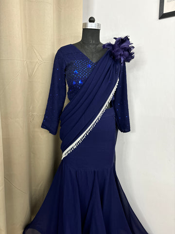 Blue stylish saree