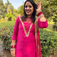 Pink Mirror Handwork Suit Set