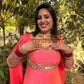 LD-009 Pink Handmade Anarkali Set