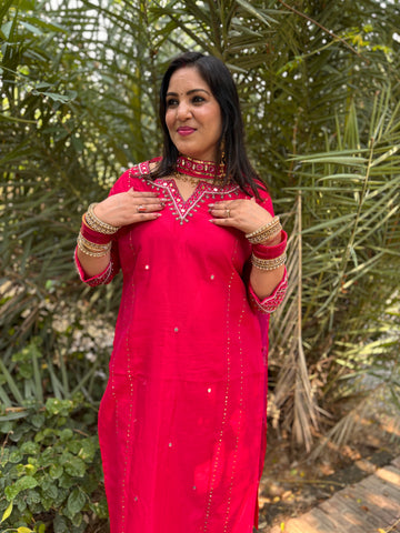 LD-4 Red Handmade Suit Set