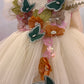 Beige Handmade 3D Dress