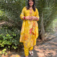 Yellow Printed Handmade Suit Set