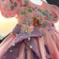 Pink Handmade Lavender Bow Dress