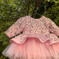 Pink Handmade Peplum Dress
