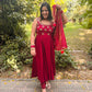 Cheery Red Anarkali