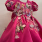 Deep Pink Handmade Baby Dress