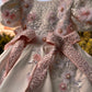 White Back Big Bow Baby Dress