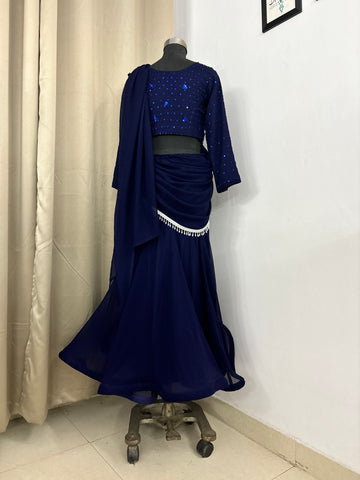 Blue stylish saree