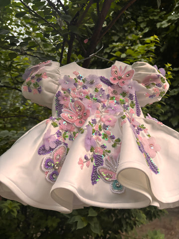 White Handmade Birthday Dress