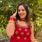 Cheery Red Anarkali