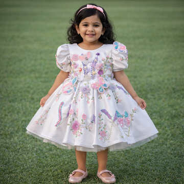 White Hand Crafted Dress