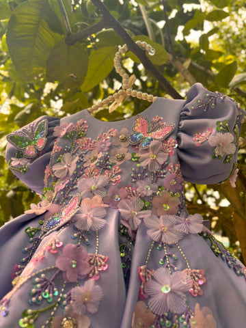 Lavender Handmade Baby Dress
