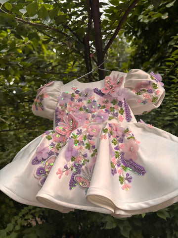 White Handmade Birthday Dress