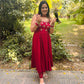Cheery Red Anarkali