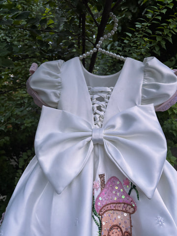 White Handpainted Dress
