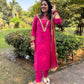 Pink Mirror Handwork Suit Set