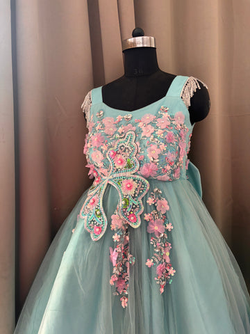 Blue Mother Daughter Dress