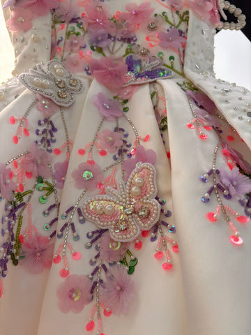 White Handmade Shoulder Starp Dress