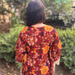 LD- 007 Printed Mirror work Kaftan Set with Potli