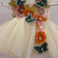 Beige Handmade 3D Dress