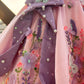 Pink Handmade Lavender Bow Dress
