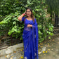 Beautiful Blue colour Handmade saree