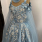 Birthday Dress Gown in Elsa Blue colour