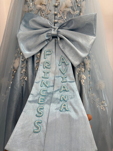 Birthday Dress Gown in Elsa Blue colour