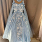 Birthday Dress Gown in Elsa Blue colour