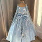 Birthday Dress Gown in Elsa Blue colour