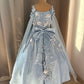 Birthday Dress Gown in Elsa Blue colour