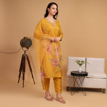 EF1012 - Handmade Yellow Suit Set