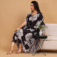 EF1015 - Black Printed Kaftan Set