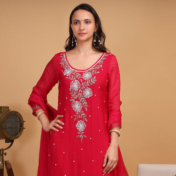 EF1016 - Pink Handmade Suit Set