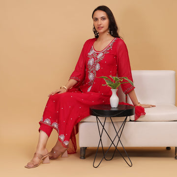 EF1016 - Pink Handmade Suit Set