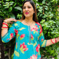EF10051 - Elegant Floral Print Kurta Set