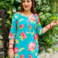 EF10051 - Elegant Floral Print Kurta Set