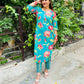 EF10051 - Elegant Floral Print Kurta Set