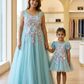 Blue Mother Daughter Dress