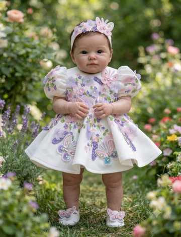 White Handmade Birthday Dress