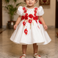 White & Red Baby Dress