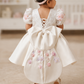White Back Big Bow Baby Dress