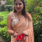 Peach color beautiful hand crafted blouse